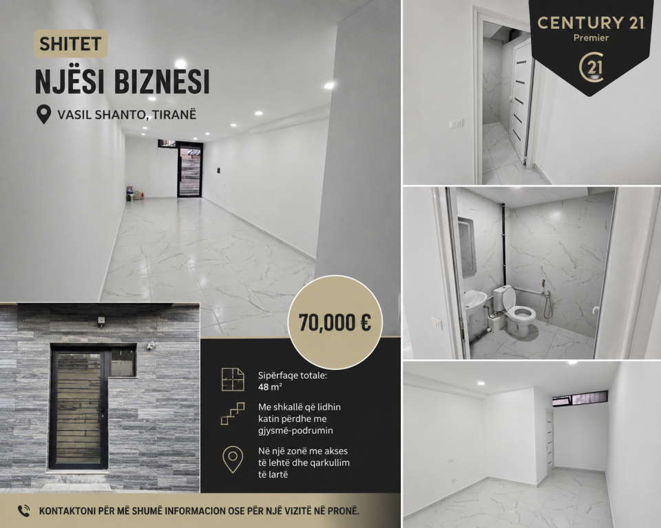 NJËSI BIZNESI NË VASIL SHANTO – 70,000 €
