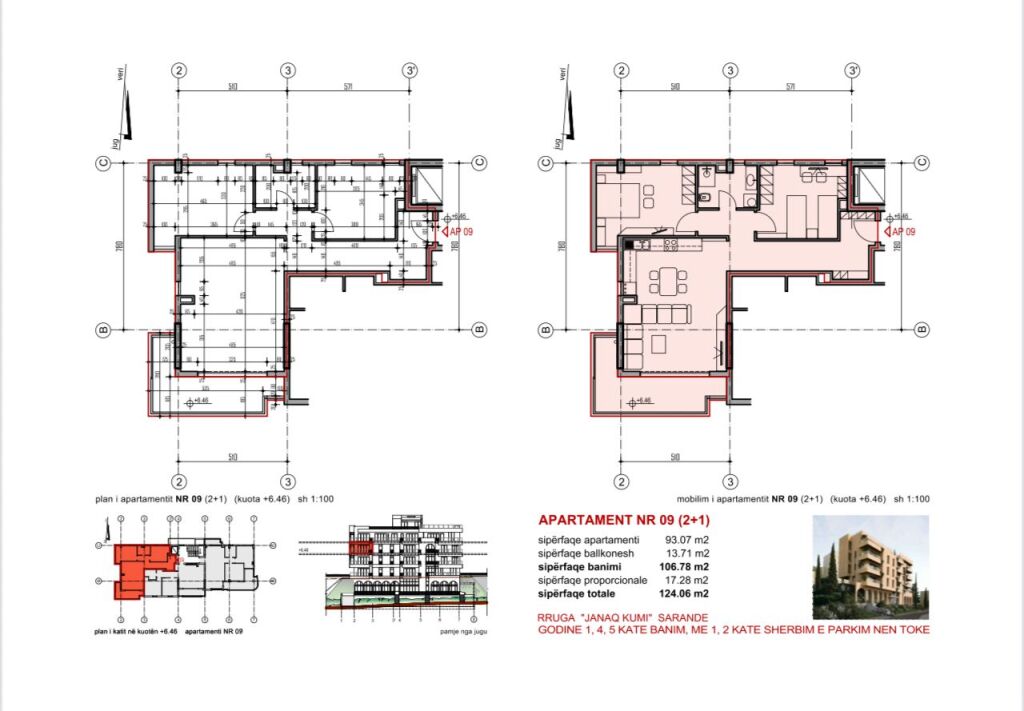 Apartament me dy dhoma gjumi për shitje në Sarandë