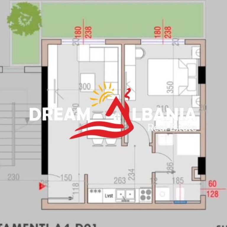 Apartament 1+1 për shitje pranë TEG – Residenca Tirana Cielo (ID 41111615)