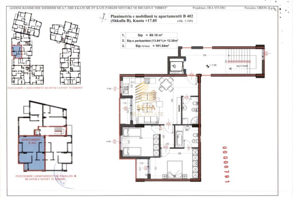 Apartment 2+1+2Blk+2Wc for sale, Chimney-Orion Complex, 190,000 Euro