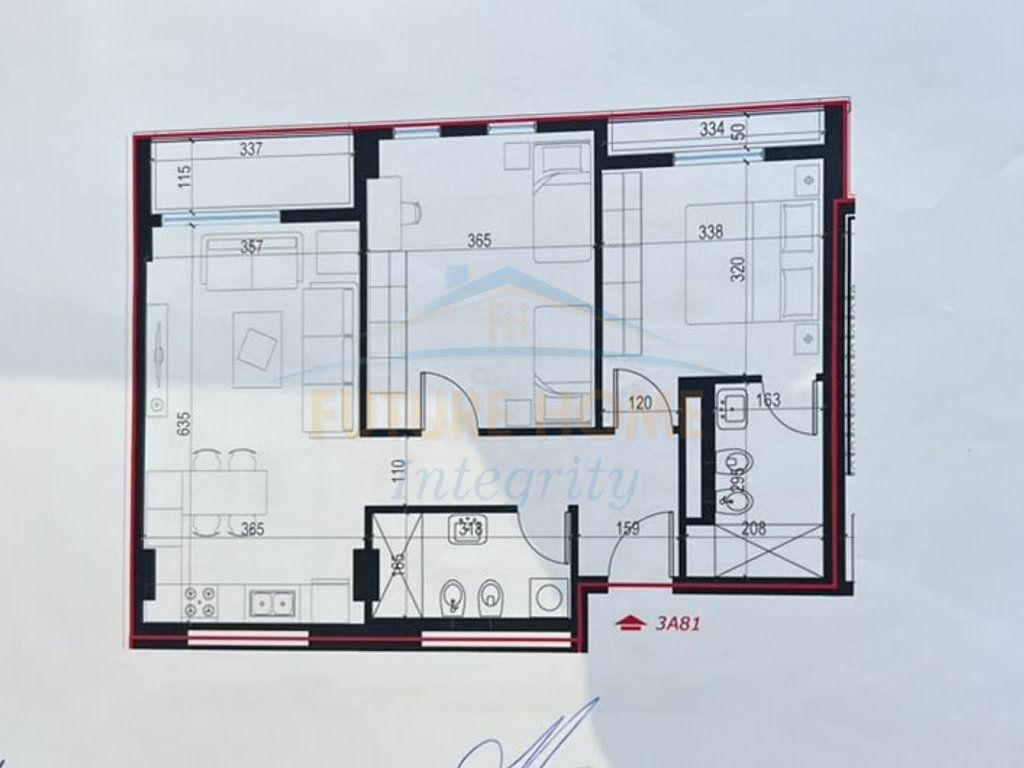 In vendita, Appartamento 2+1+2, Complesso Univers City Tirana. AL72118