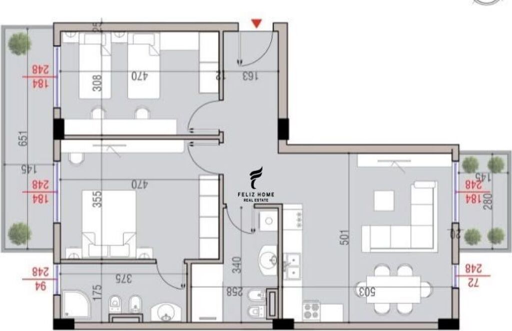 FOR SALE APARTMENT 2+1+2 TEG 213,000 EURO FH-85179