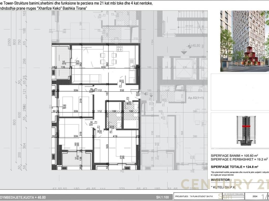 3+1 APARTMENT FOR SALE IN FILIGREE TOWER (13th Floor)