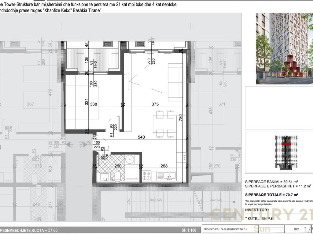 APARTMENT 1+1 FOR SALE IN FILIGREE TOWER (16th Floor)