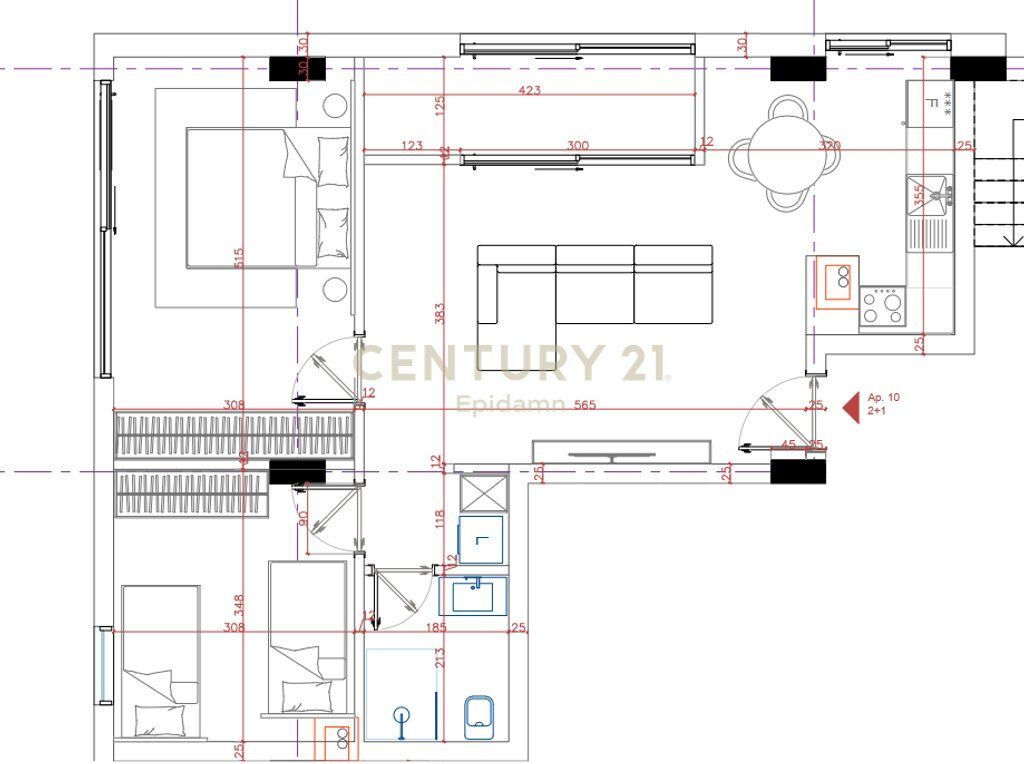 FOR SALE 2+1 APARTMENT IN " PORTO LALZI " HAMALLAJ