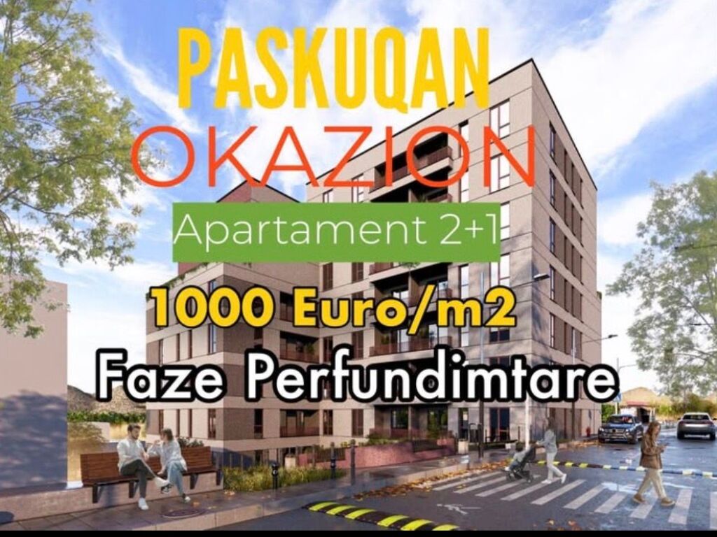 OKAZION! PASKUQAN APATAMENT 2+1+2 PER SHITJE!