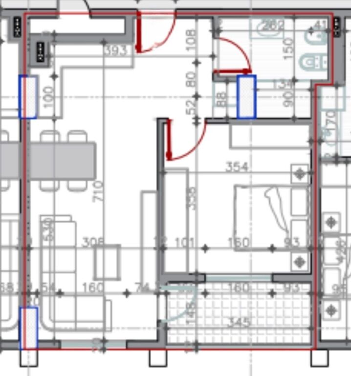 Shitet Apartament 1+1 Okazion - Bathore, Demollari Konstruksion