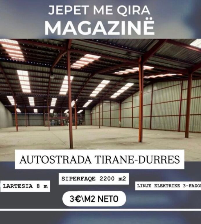 Magazine me qera 1400 m | Autostrada Tiranë-Durres