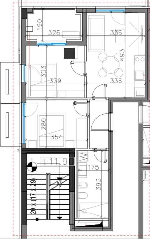 Shitet apartament 2+1 me pamje nga deri ne Square Village , Dhermi