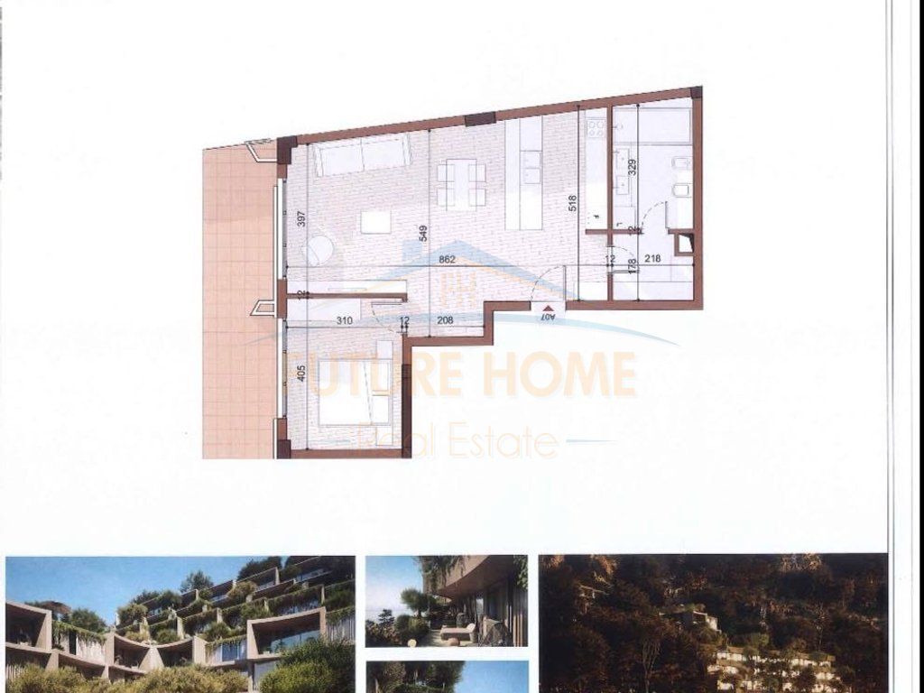 Apartament 1+1+ Verandë, Hel-Pet Residence, Radhimë, Vlorë.