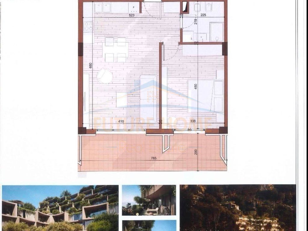 Apartament 1+1+ Verandë, Hel-Pet Residence, Radhimë, Vlorë.