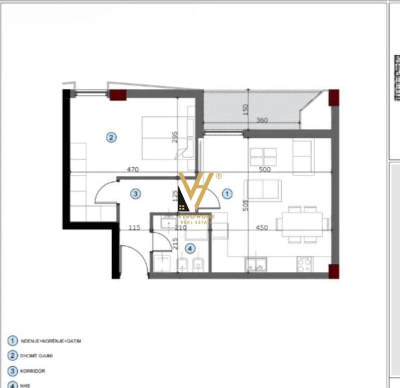 SHITET APARTAMENT 1+1+BLK TE BULEVARDI I RI 202.000 EURO
