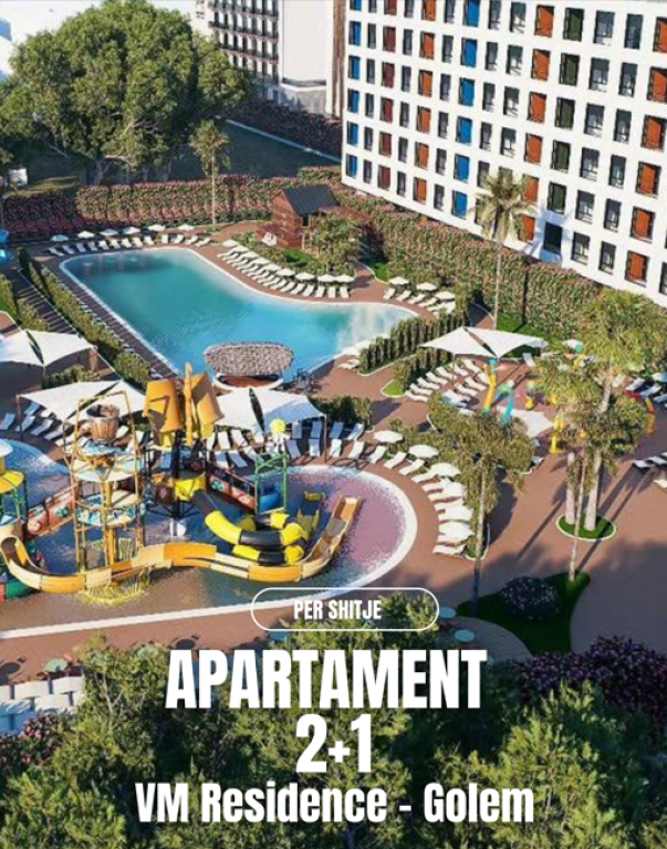 🏡 Appartamento 2+1 in vendita nella Residenza V M – Golem, Durrës
