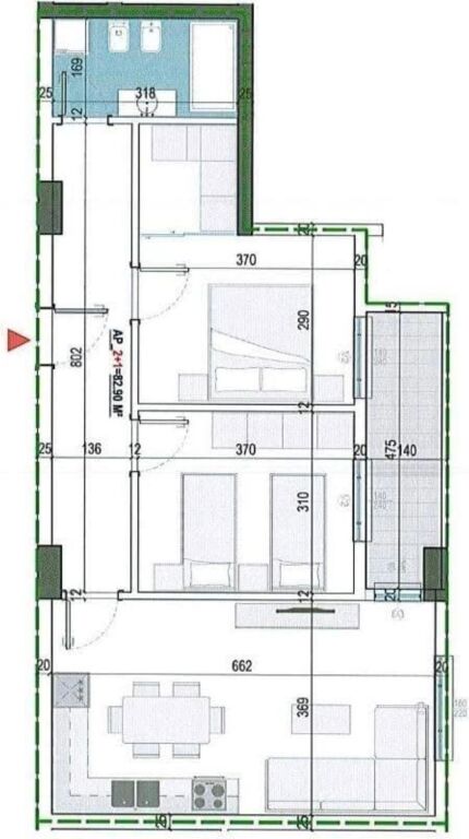 Shitet 2+1 Paskuqan / 1000€/m2