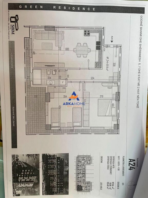 IN VENDITA APPARTAMENTO 2+1+BALCONE AL GREEN RESIDENCE "A KAMEZ" 102.141 EURO