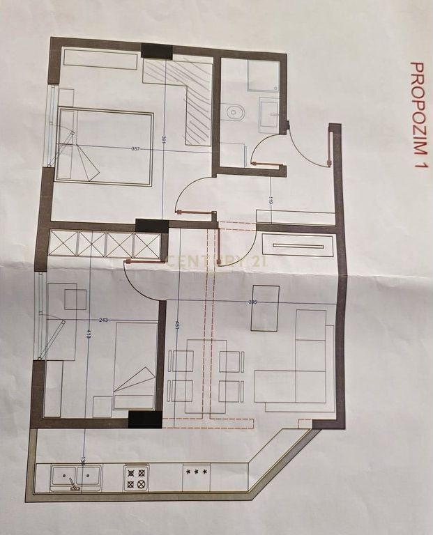 SHITET APARTAMENT 1+1 ME PAMJE DETI TEK HYRJA E DURRESIT !