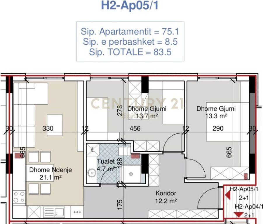 SHITET APARTAMENT 2+1 NË " PORTO LALZI " HAMALLAJ