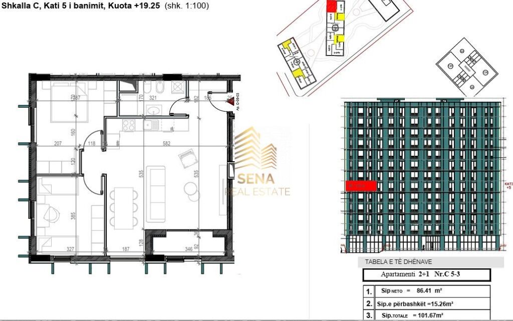 Shitet Apartament 2+1+Blk, Ish Profarma – Xhamllik, 183.000 Euro