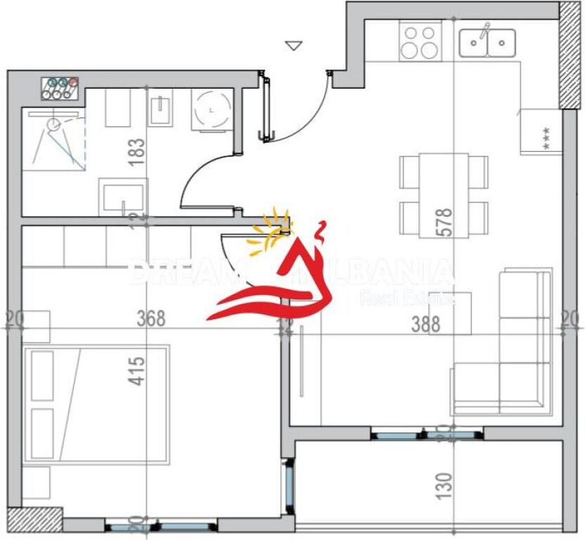 Shiten Apartamente 1+1 Tek Mali Robit,Golem (41111619)