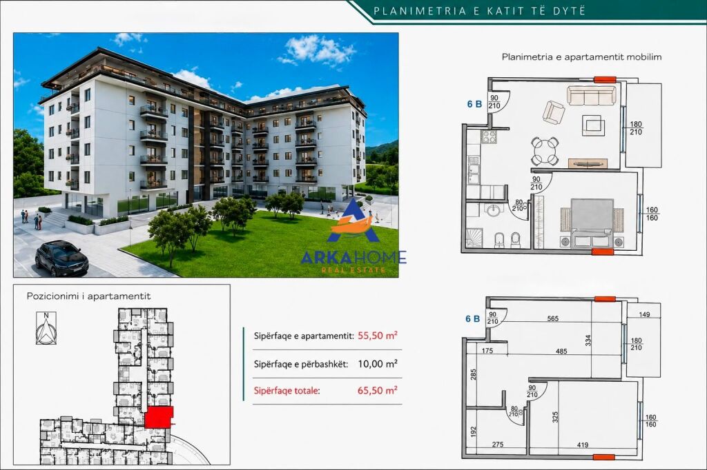 OKAZION!!SHITET APARTAMENT 1+1+BALLKON "PRANE GRAND BLUE FAFA RESORT,GOLEM" 65.500 EURO
