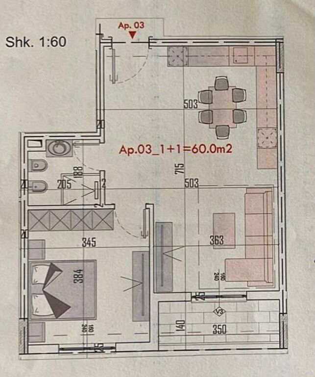 Shitje | Apartament 1 + 1 | Color Splash Residence | 89700 € I diskutueshem
