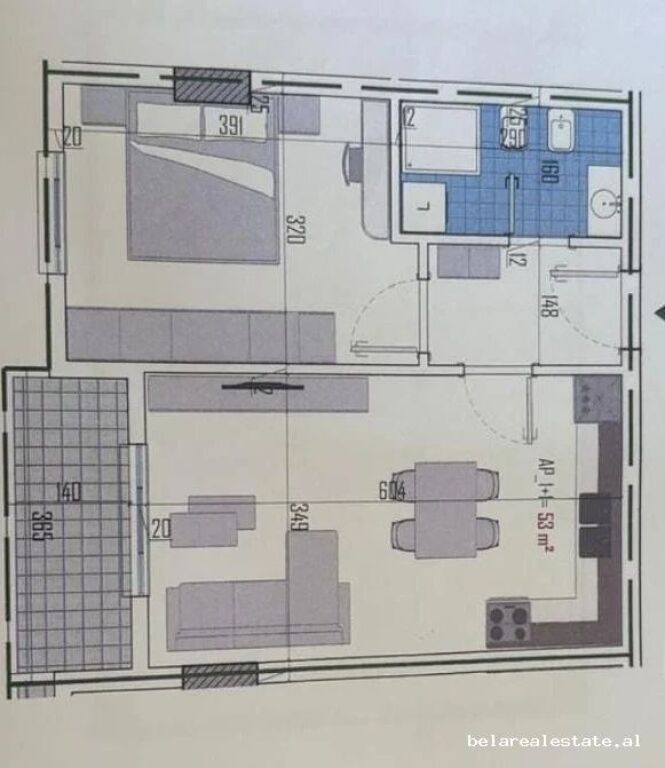 Apartament Per Shitje 1+1 + Post Parkimi Ne Kamez (ID B110612) Tirane.