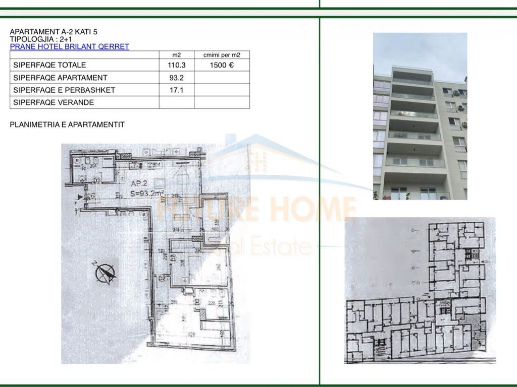 Shitet, Apartament 2+1, Qerret, Kavaje