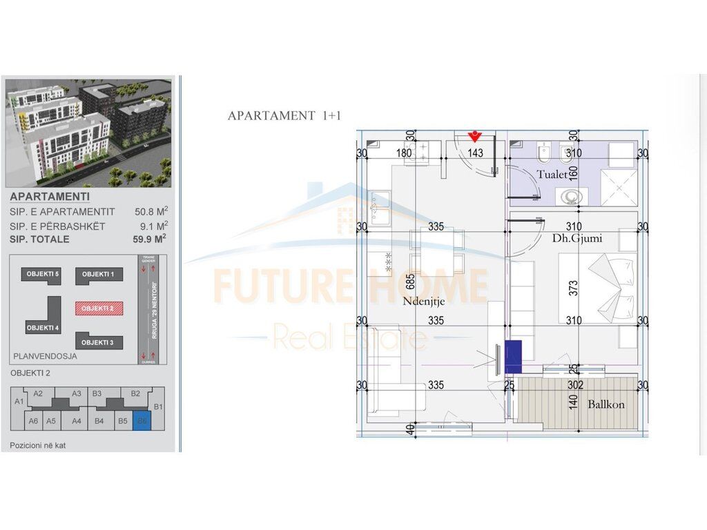 In vendita, Appartamento 1+1, Tirana Entry 2, Tirana.