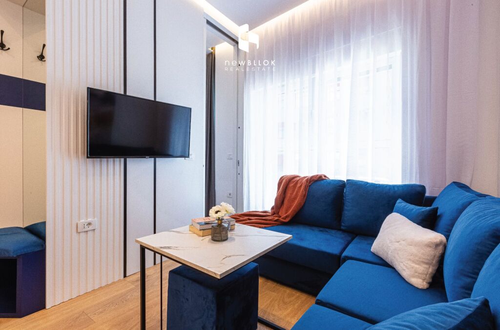 🏠 IN AFFITTO: Appartamento 1+1 📍Ali Demi (Residenza MANGALEM) – 40.000 Lek/Mese – Anno di Costruzione: 2022 – 4° Piano – 39 m² – Arredato da un Architetto 🔥