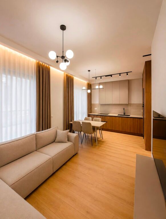 Jepet me qera apartament 1+1 dhe ballkon tek Rezidenca Kadiu, Ali Dem
