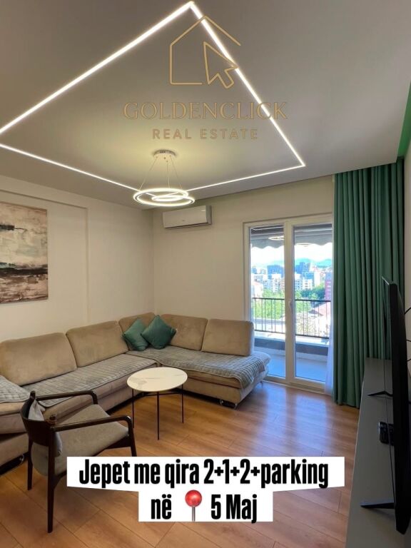 Jepet me qira apartament 2+1+2 +post parkimi tek 5 Maji