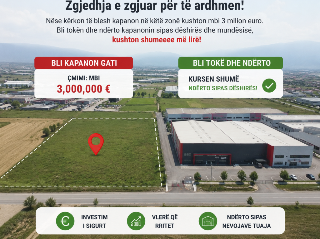 Shitet toke 2000 m² afer QTU