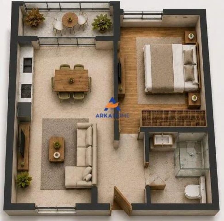 FOR SALE APARTMENT 1+1+BALCONY "FORMER AVIATION FIELD" 106,100 EURO
