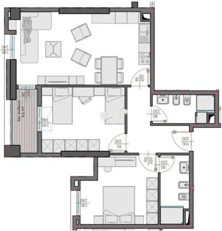 APPARTAMENTO 2+1 IN VENDITA – DIETRO AMERICAN 2, VIA DIBRËS