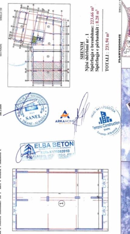 SHITET NJESI SHERBIMI 231.94 M2 "PASKUQAN" 577500 EURO