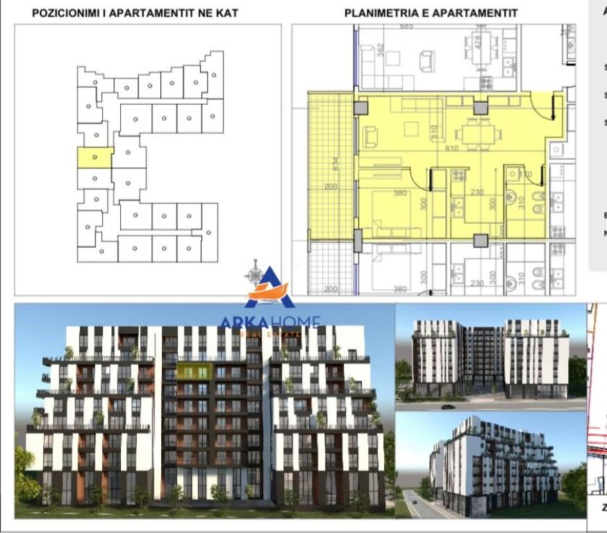 SHITET APARTAMENT 1+1 "PASKUQAN" 88780 EURO
