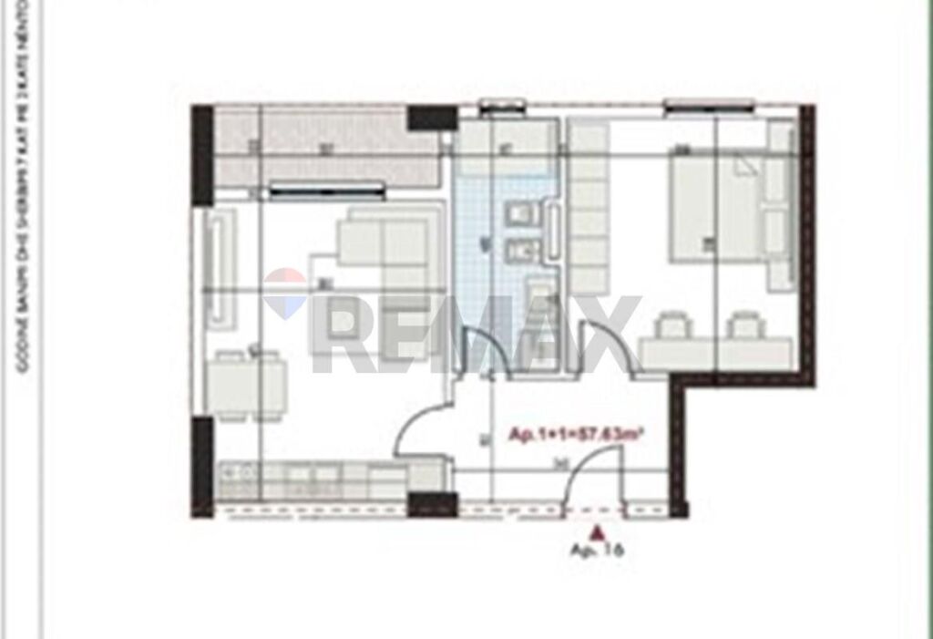 Apartament 1+1 në shitje ,Ringside