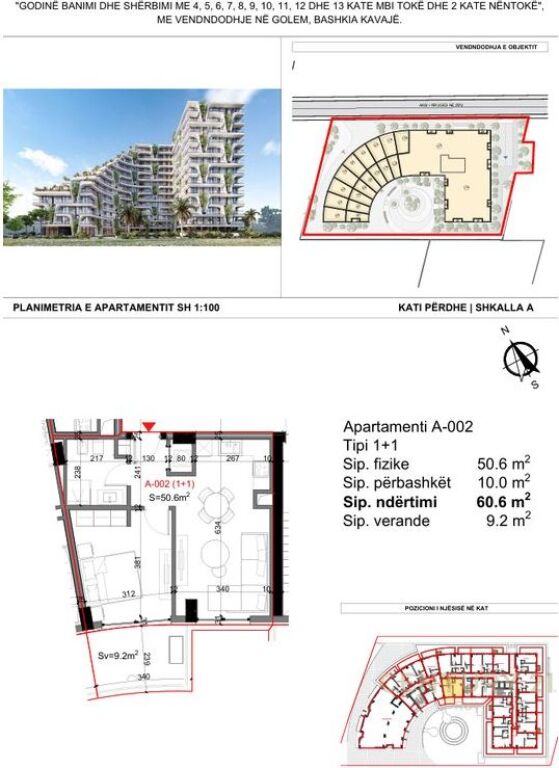 Apartament 1+1 Për Shitje në Super Rezidencen TIKTALIK