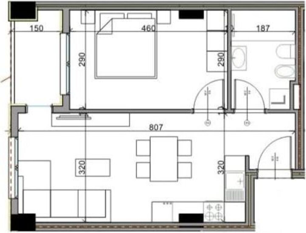 Apartament 1+1+Parking per shitje tek Aluna Residence ne Paskuqan.