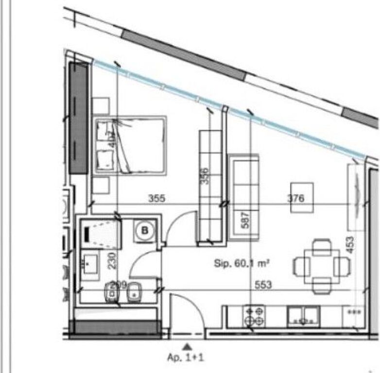 🏢Porcelan,Rruga Xhenfize Keko,Tirana Tower shitet apartament 1+1, 140,000€uro