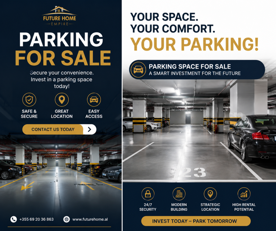 We have for sale 4 Parking Spots on Xhenfize Keko Street, Tirana