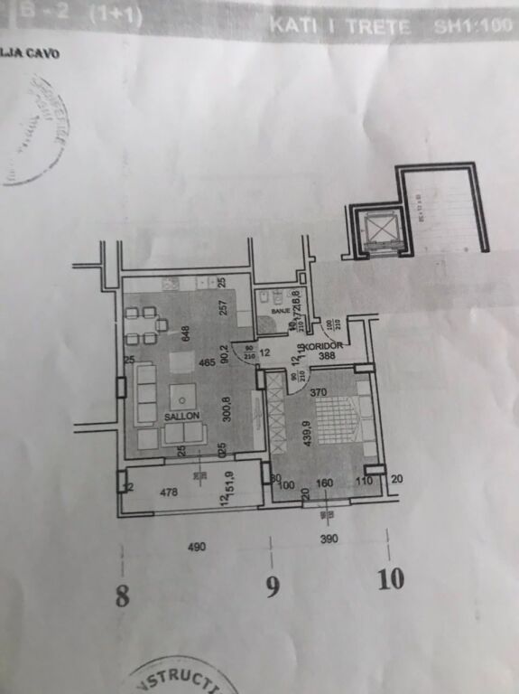 Shitet apartament  1+1 Prane hotel Mondial