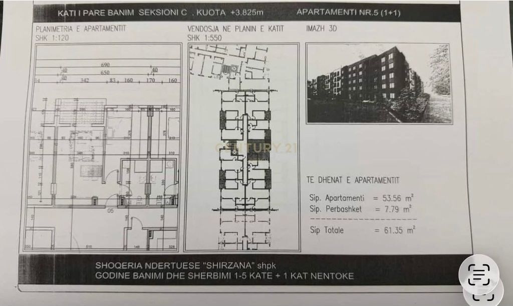 Apartament 1+1 LakeSide Paskuqan Per shitje