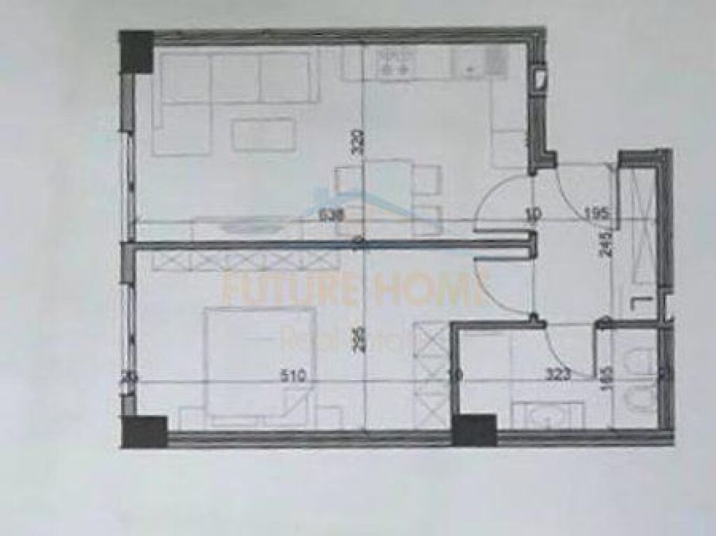 Disponiamo di un appartamento 1+1 in vendita, nel Complesso Aluna 1, Paskuqan, Tirana.