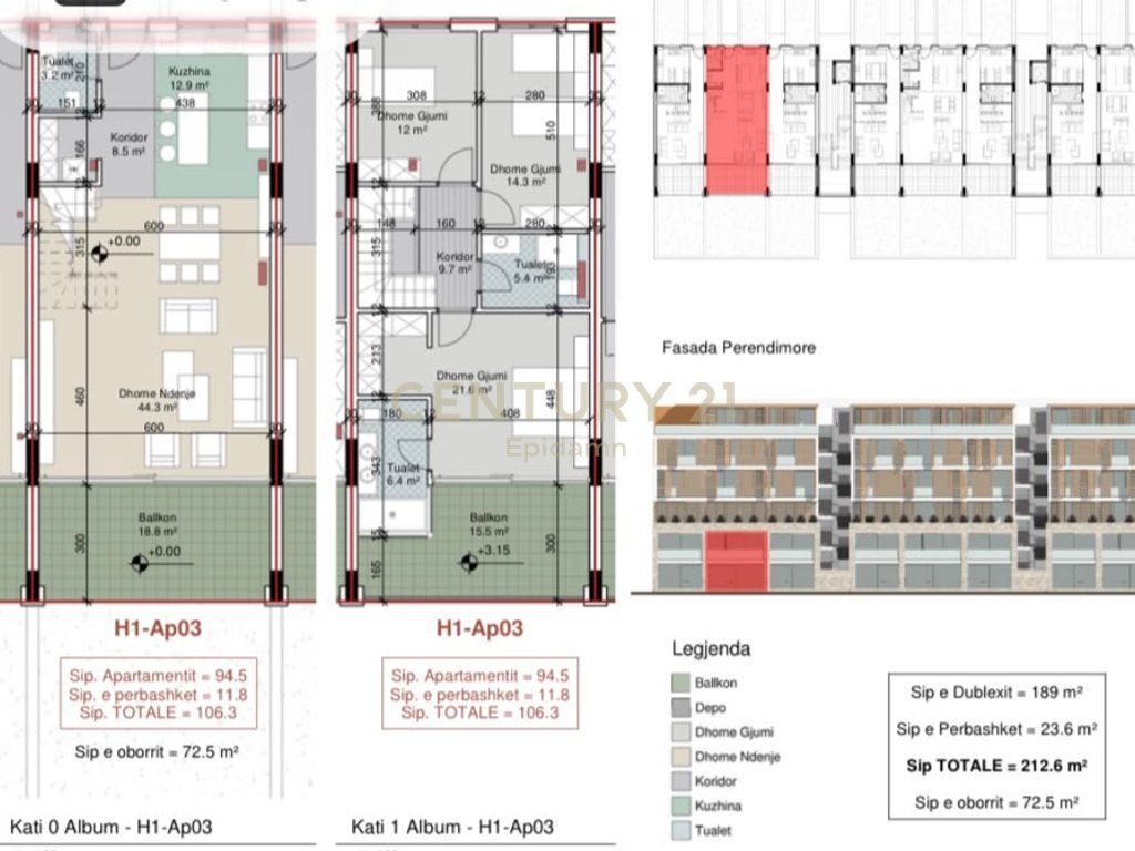 DUPLEX WITH YARD FOR SALE IN " PORTO LALZI " HAMALLAJ !   