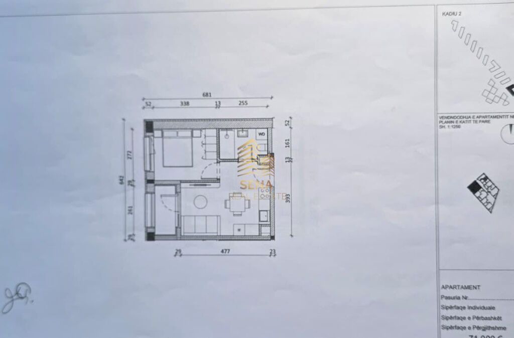 In vendita, Occasione Appartamento 1+1+Blk, Ali Demi- Residenza Kadiu, 81.000 Euro (ID:SRE-K003)