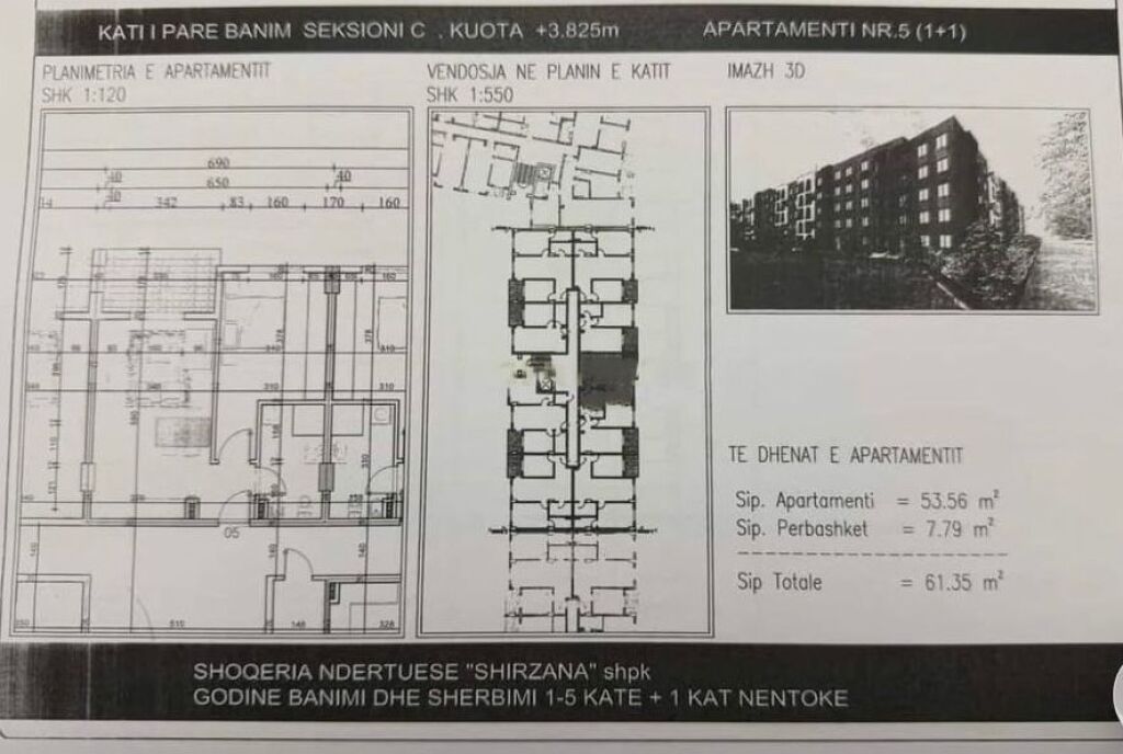 OKAZION!!Apartament 1+1 LakeSide Paskuqan Per shitje