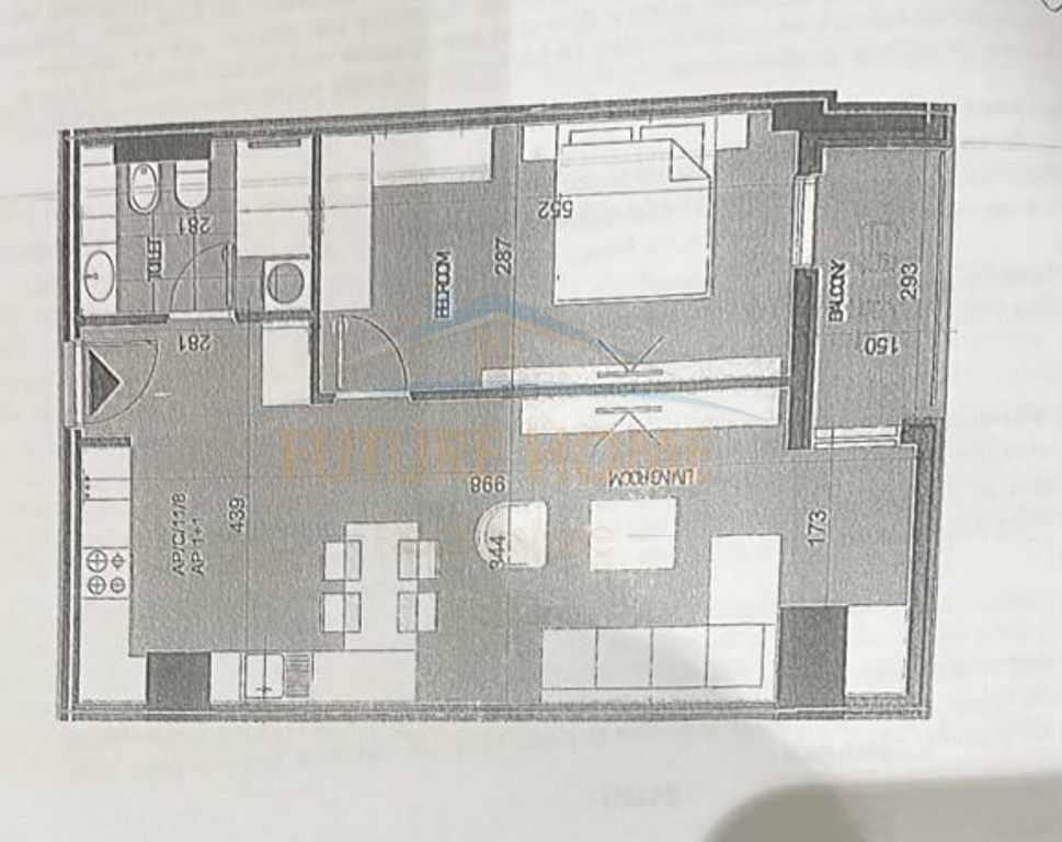 Shitet, Apartament 1+1, Hora Vertical, Rruga Muhamet Gjollesha, Tirane.