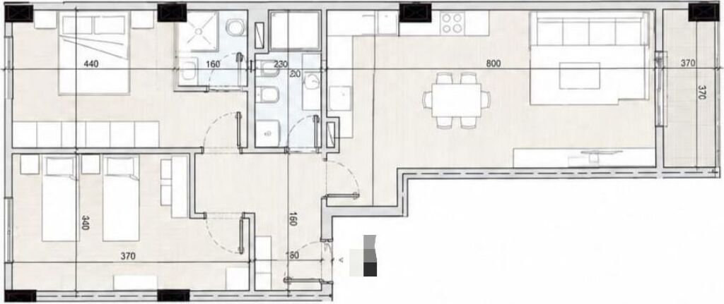 Apartament 2+1 per shitje tek Cozy Corner Residence ne Bathore.