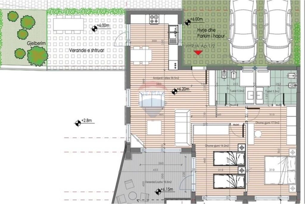 Apartment 2+1 for sale at Palasa, Tirana